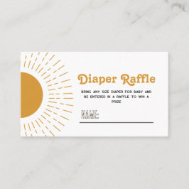 Här kommer Son Diaper Raffle-kort Visitkort