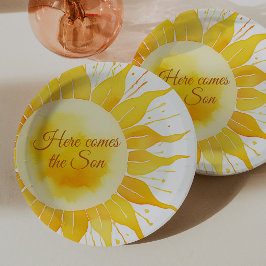 Här kommer Son Gult Sunshine Baby Shower