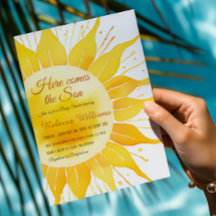 Här kommer Son Gult Sunshine Baby Shower