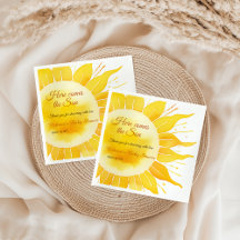 Här kommer Son Gult Sunshine Baby Shower