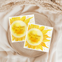Här kommer Son Gult Sunshine Baby Shower