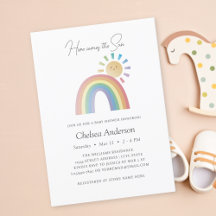 Här kommer Son Rainbow Sunshine Baby Shower
