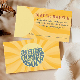 Här kommer Son Retro Diaper Raffle Tilläggskort