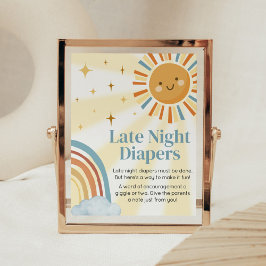 Här kommer Son Retro Late Night Diaper Poster