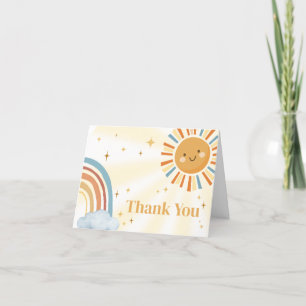 Här kommer Son Retro Sunshine Baby Shower Tack Kort