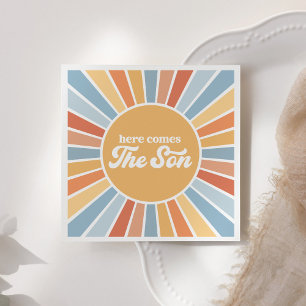 Här kommer Son Retro Sunshine Boy Shower Pappersservett