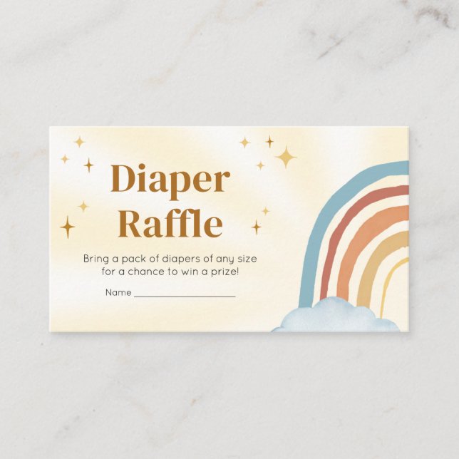 Här kommer Son Retro Sunshine Diaper Raffle Tilläggskort (Framsida)