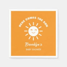 Här kommer Son Sol Baby Shower Orange White