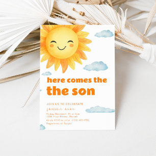 Här kommer Son Sol Theme Baby Shower Inbjudningar