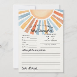 Här kommer Son Sunshine Advice for Baby Card Inbjudningar