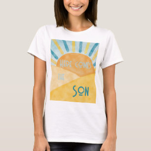 Här kommer Son Sunshine Blue Ray Boy Shower T Shirt