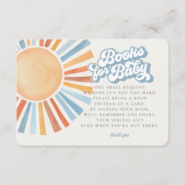 Här kommer Son Sunshine Bokar för Baby Card Tilläggskort (Framsida)