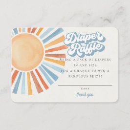 Här kommer son Sunshine Boy Diaper Raffle Card Tilläggskort