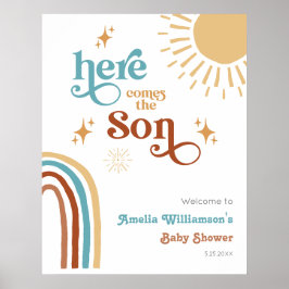 Här kommer Son Sunshine Boy Shower Poster