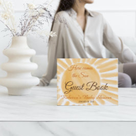 Här kommer Son Sunshine Ray från Sol Baby Shower Gästböcker