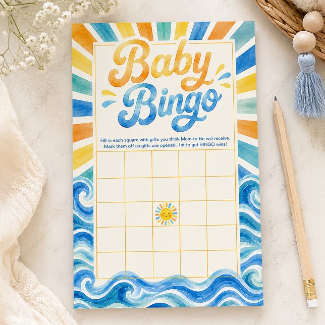 Här kommer sonen Baby Bingo spelkort (Baby Bingo Play Card)
