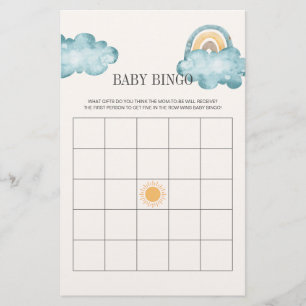 Här kommer sonen Baby Shower Bingo-spel