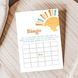 Här kommer sonen Baby Shower Bingo-spel