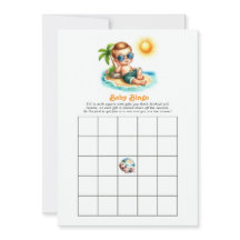 Här kommer sonen Baby Shower Bingo-spel