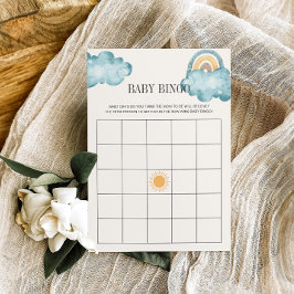 Här kommer sonen Baby Shower Bingo-spel Inbjudningar