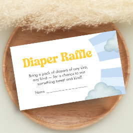 Här kommer sonen Baby Shower Blöja Lotteri Tilläggskort