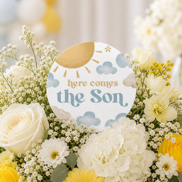 Här kommer sonen Baby Shower Centerpiece Meny