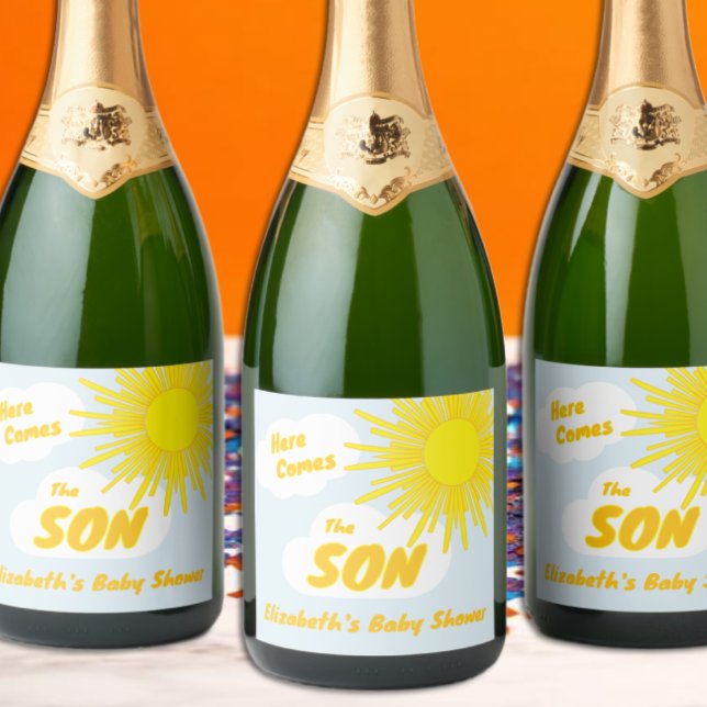 Här kommer sonen Baby Shower för pojke (Skapare uppladdad)