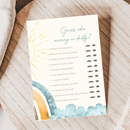 Här kommer sonen Baby Shower Gissa vem spel