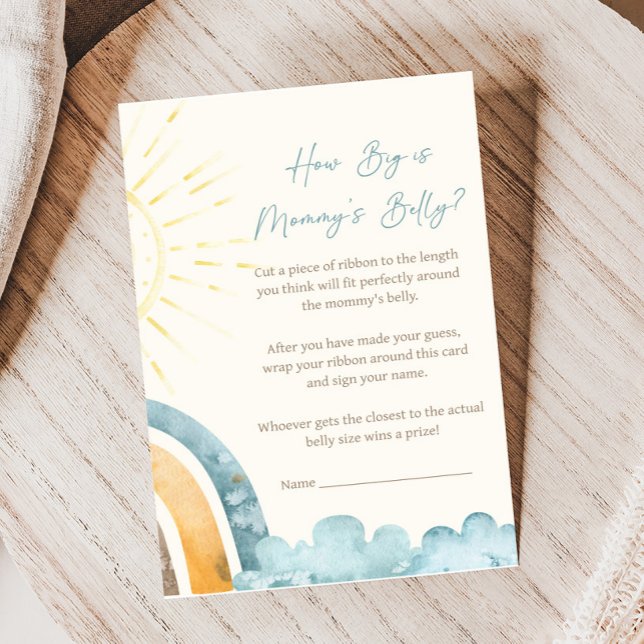 Här Kommer Sonen Baby Shower Hur Stor Är Spelet (Here Comes the Son Baby Shower Game)