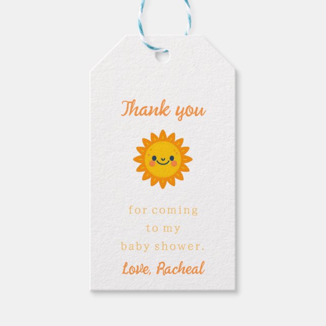 Här kommer sonen Baby Shower Presentetikett (Framsidan)