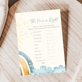 Här kommer sonen Baby Shower Price is Right Game