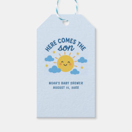 Här kommer sonen Baby Shower - Solsken Presentetikett