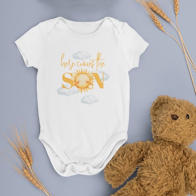 Här kommer sonen Baby Shower T Shirt (Skapare uppladdad)