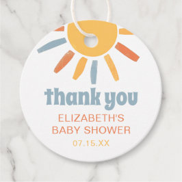 Här kommer sonen Baby Shower Tack Gåvor Etiketter