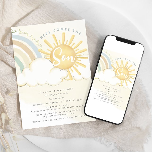 Här kommer sonen | Barnkalas Inbjudningar (Skapare uppladdad)