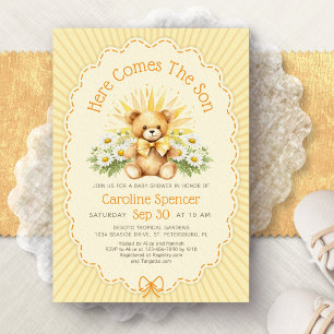 Här kommer sonen Björn Baby Shower Inbjudningar