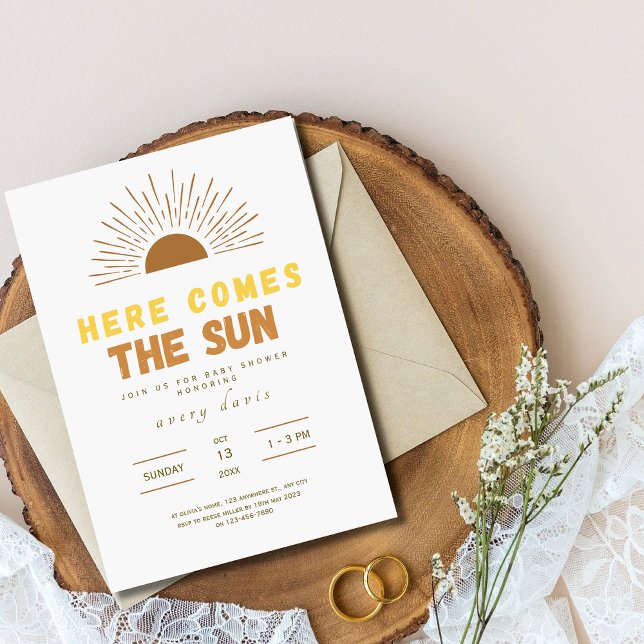 Här kommer sonen boho Baby Shower-inbjudan  Inbjudningar (Skapare uppladdad)