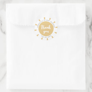 Här kommer sonen Boho Minimal dusch Tack Runt Klistermärke