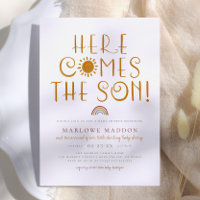 Här kommer sonen | Boho regnbåge pojke babyfirande