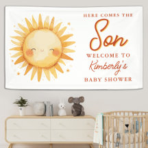 Här Kommer Sonen Boho Söt Välkommen Baby Shower