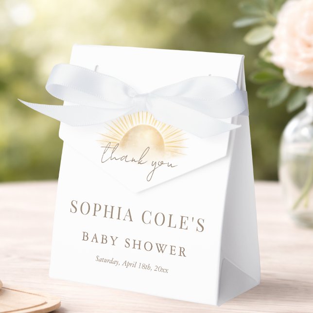 Här kommer sonen Boho Sun Baby Shower Tack så myck Presentaskar (Skapare uppladdad)