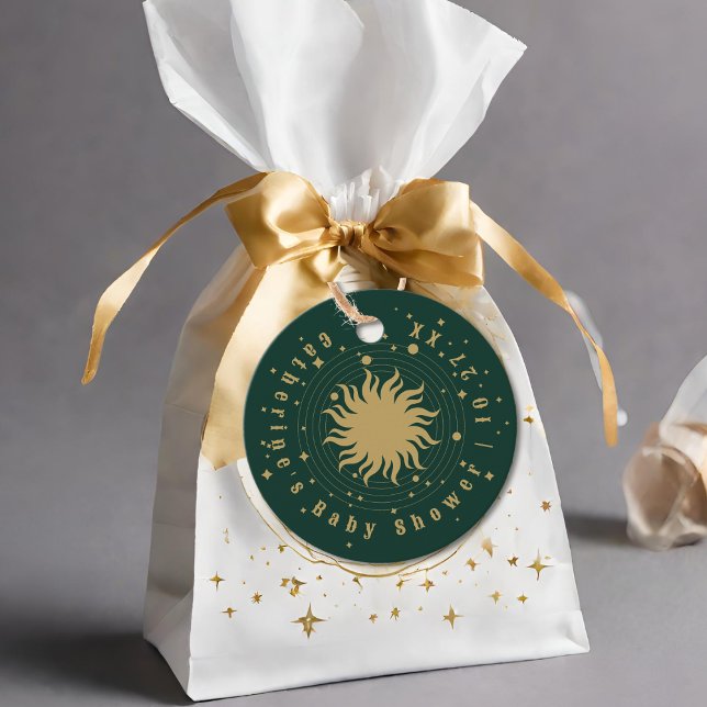 Här kommer sonen | Celestial Baby Shower Gåvor Etiketter (Skapare uppladdad)