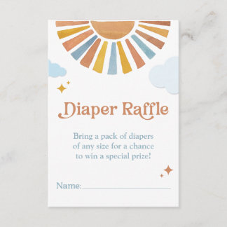 Här kommer sonen - Diaper Raffle Insert Tilläggskort