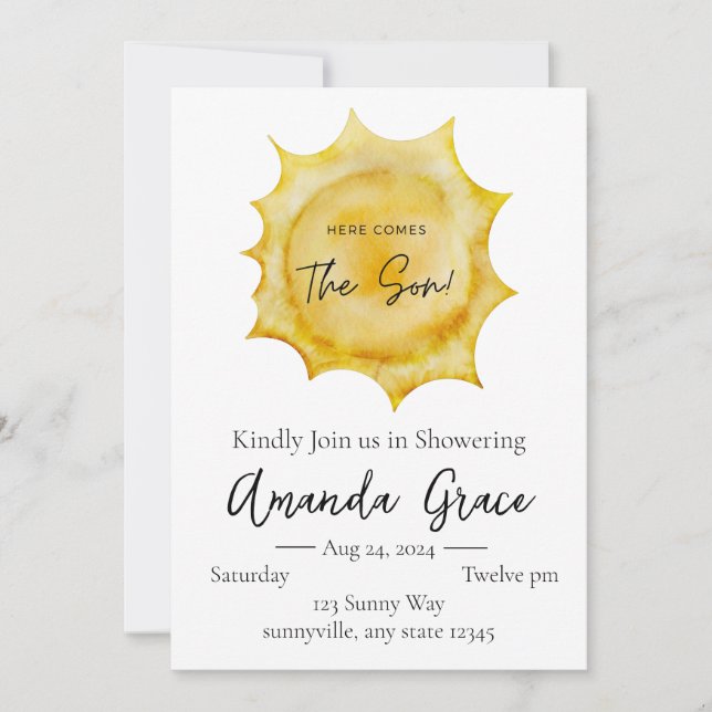 Här kommer sonen inbjudningar (Framsida)