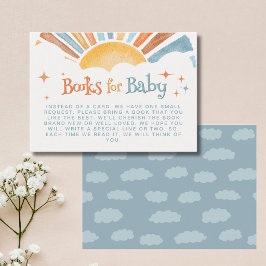 Här kommer sonen Pojkböcker för baby shower Tilläggskort
