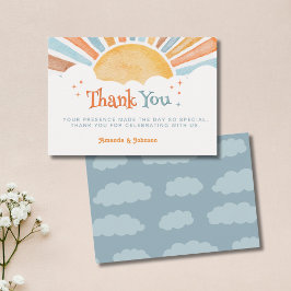 Här kommer sonen Sol Baby Shower Tack Tilläggskort