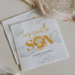 Här kommer sonen Solskens Baby Shower Pappersservett