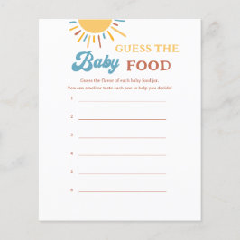 Här kommer sonen som gissar matspelet Baby