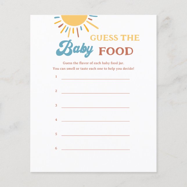 Här kommer sonen som gissar matspelet Baby (Framsida)