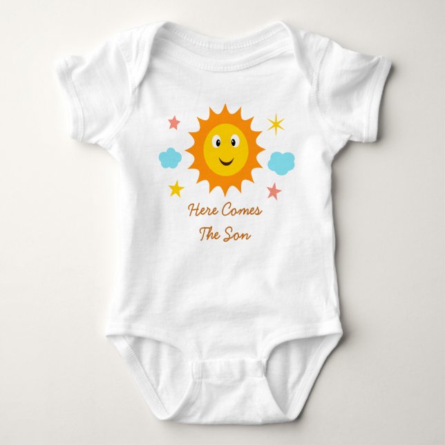 Här kommer sonen som leker Sunshine T Shirt (Framsida)